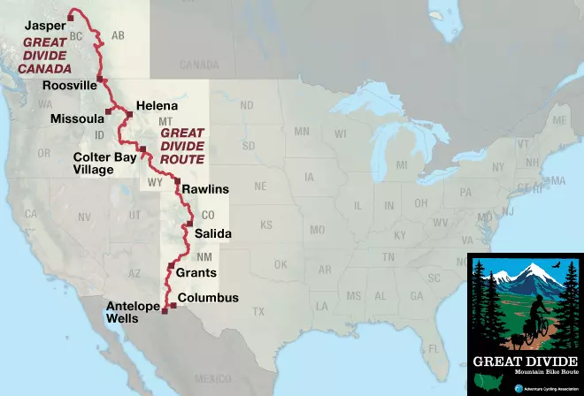  Great Divide Mountain Bike Route