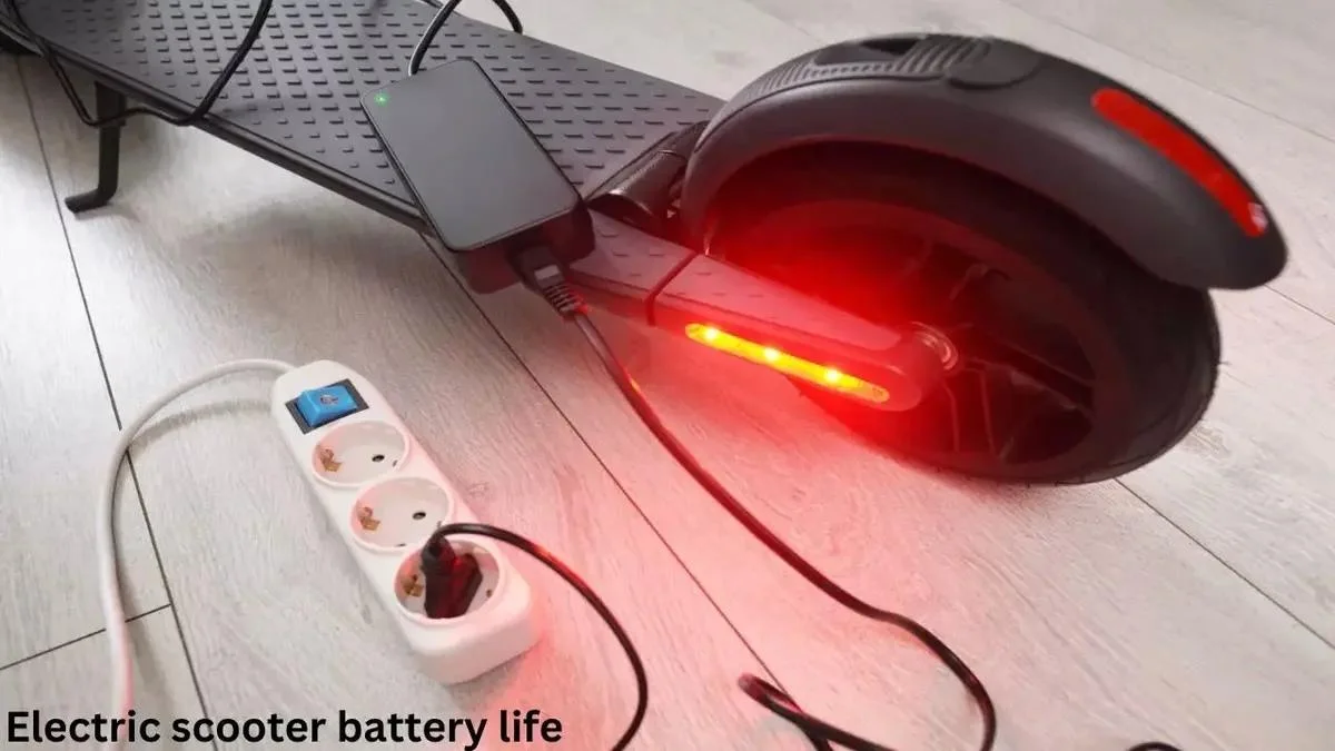 How long does the battery last on an electric scooter?